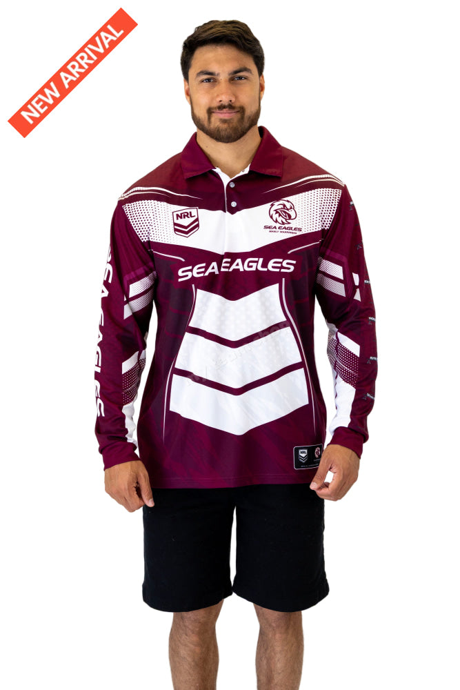 MANLY SEA EAGLES NRL ’CYBER’ FISHING SHIRT NRL Fishing Shirt
