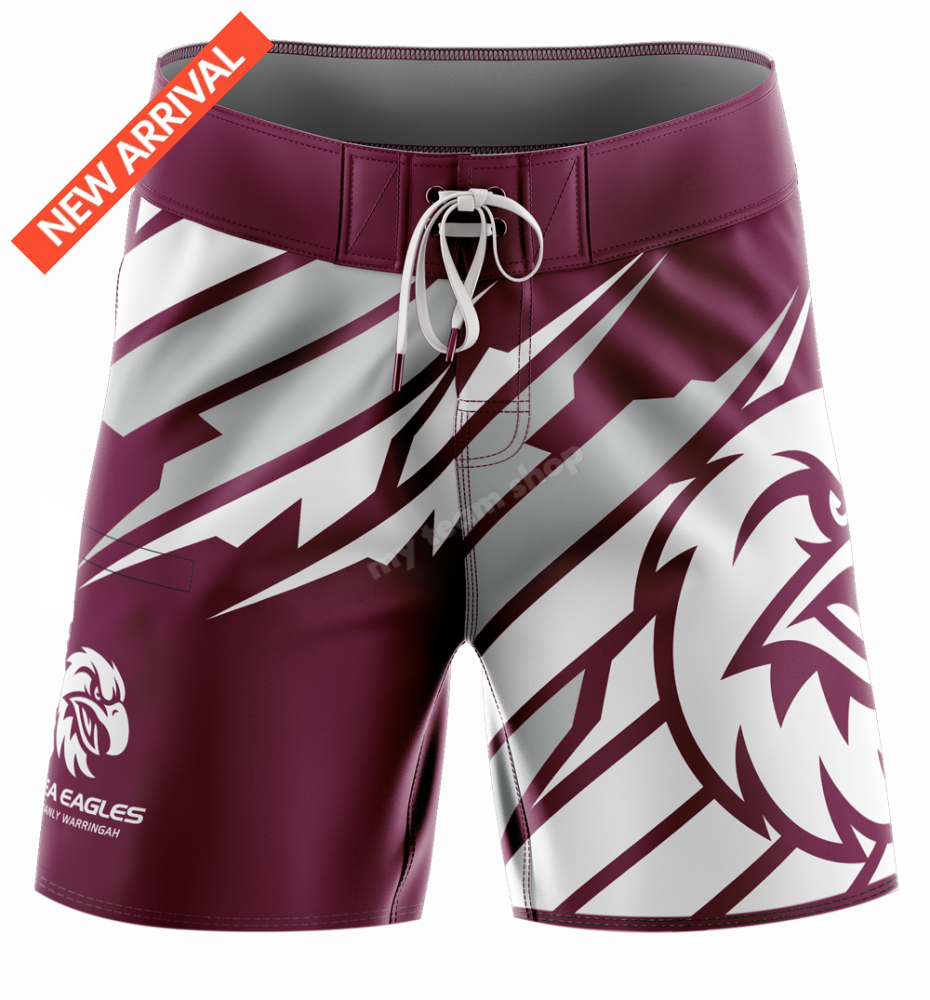 MANLY SEA EAGLES NRL ’IGNITION’ BOARD SHORTS NRL Board Shorts