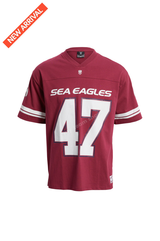 Manly Sea Eagles Nrl Oversized Gridiron T-Shirt Gridiron Shirt