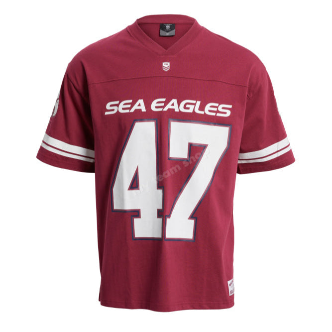 Manly Sea Eagles Nrl Oversized Gridiron T-Shirt Gridiron Shirt