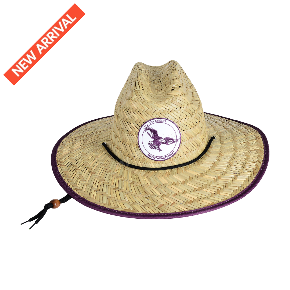 MANLY SEA EAGLES NRL RETRO STRAW HAT NRL headwear