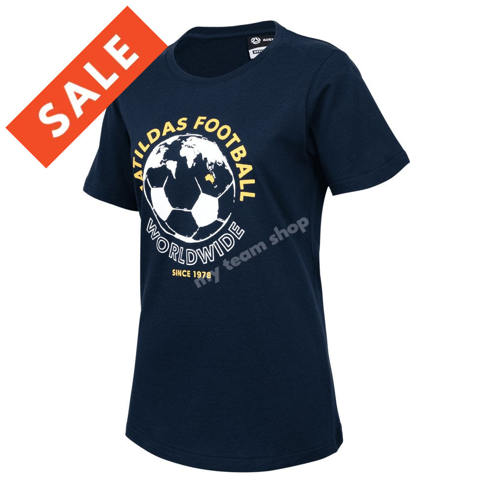 Matildas Football Womens Navy Tee