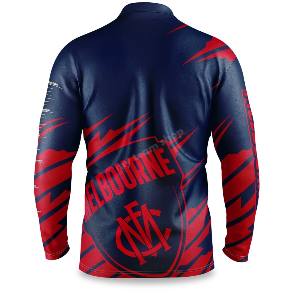 Melbourne Demons Afl Ignition Fishing Shirt Fishing Shirt