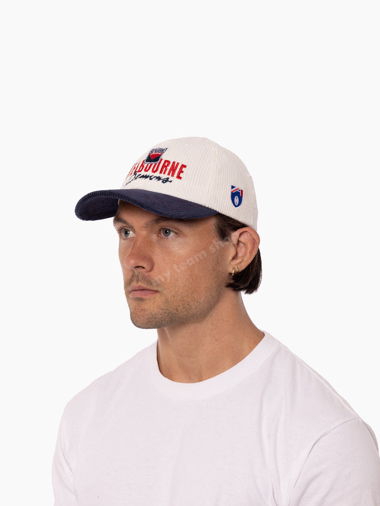 MELBOURNE DEMONS AFL THROWBACK CORDUROY CAP AFL Headwear