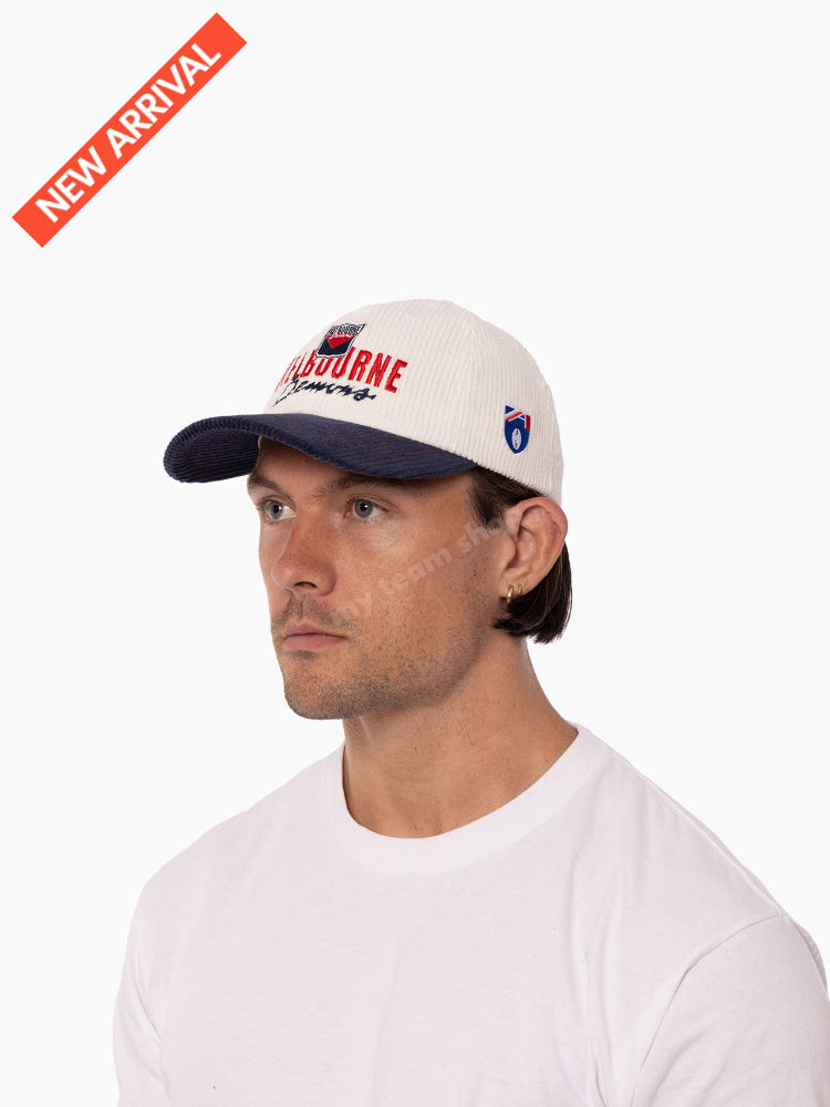 MELBOURNE DEMONS AFL THROWBACK CORDUROY CAP AFL Headwear