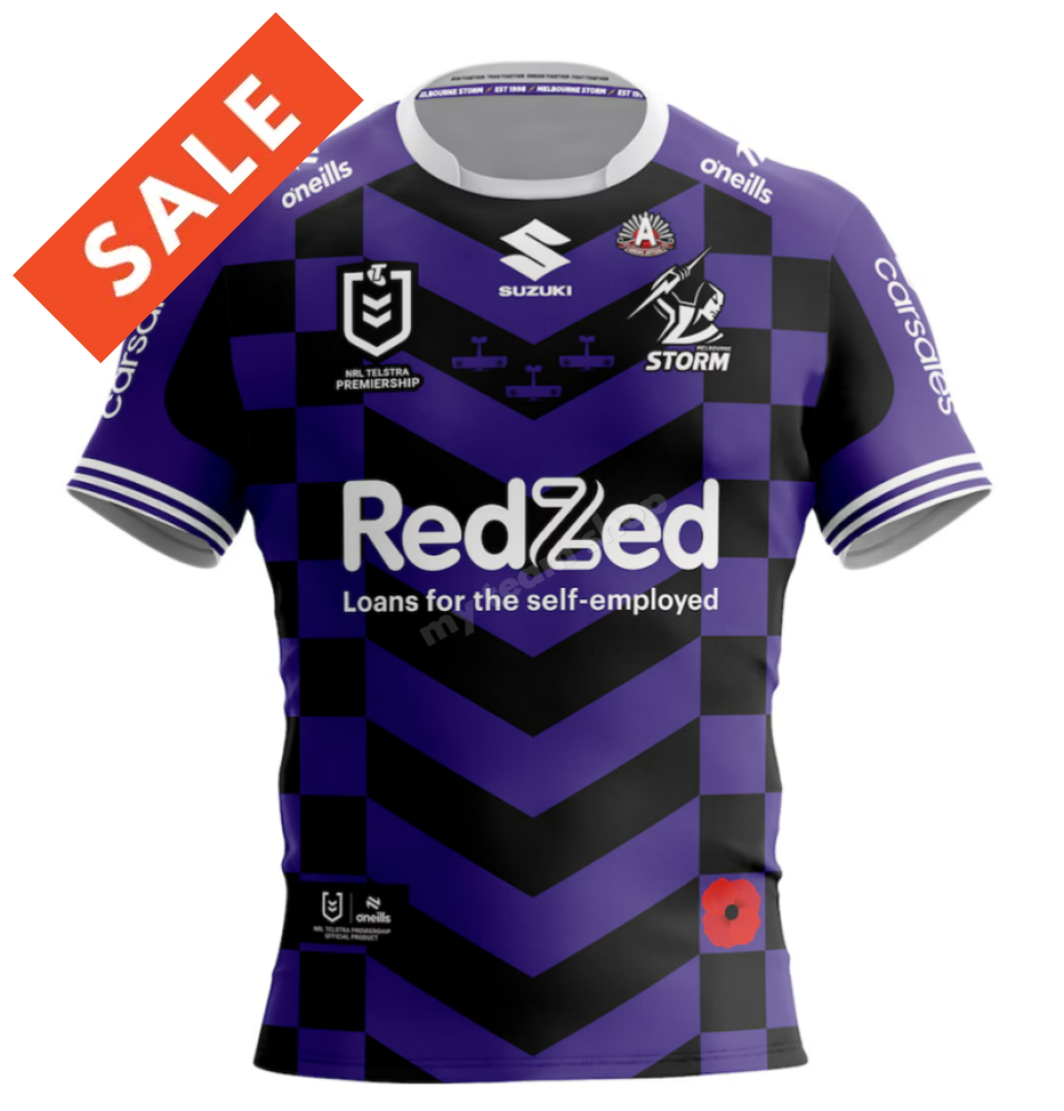 MELBOURNE STORM 2025 NRL ANZAC JERSEY NRL Replica Jersey