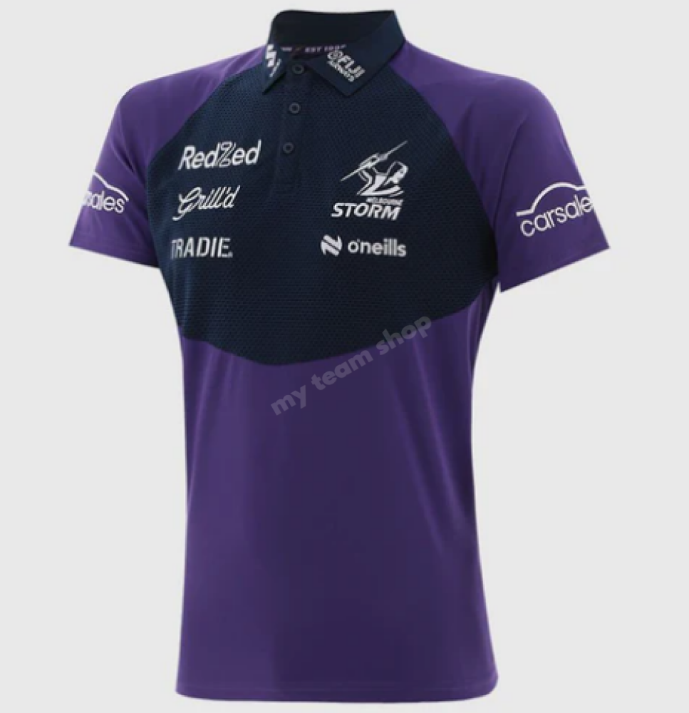 Melbourne Storm 2025 Nrl Media Polo Media Polo