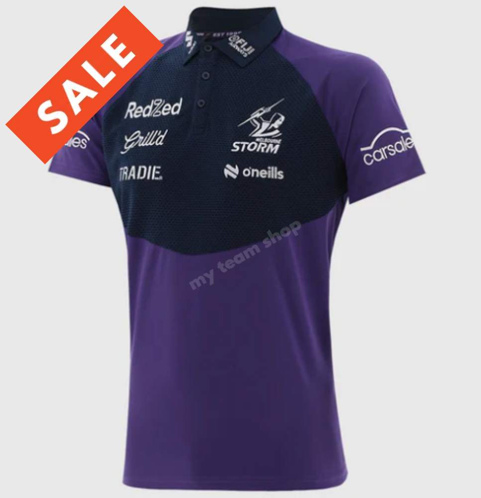 Melbourne Storm 2025 Nrl Media Polo Media Polo