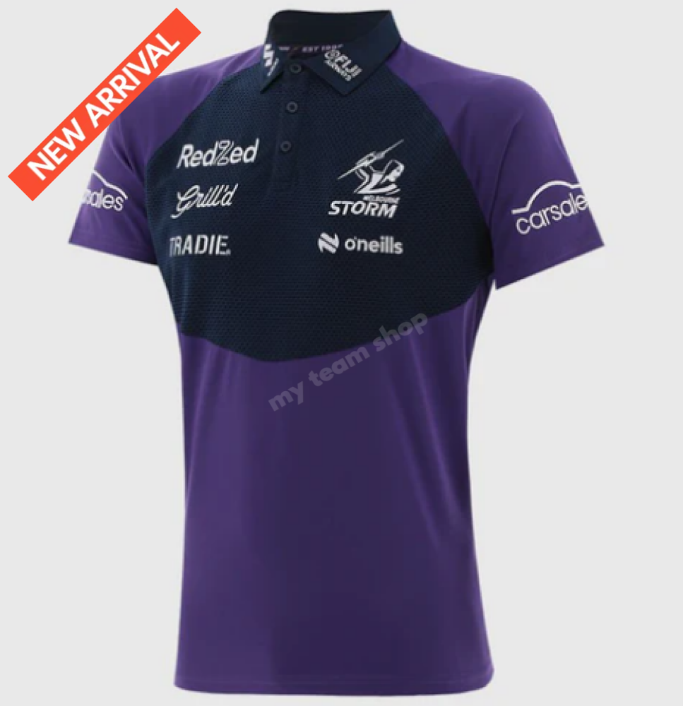 Melbourne Storm 2025 Nrl Media Polo Media Polo