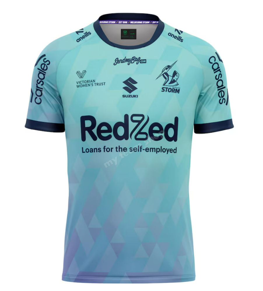 MELBOURNE STORM 2025 NRL WOMENS IN LEAGUE TEE - MENS NRL Women in League Tee