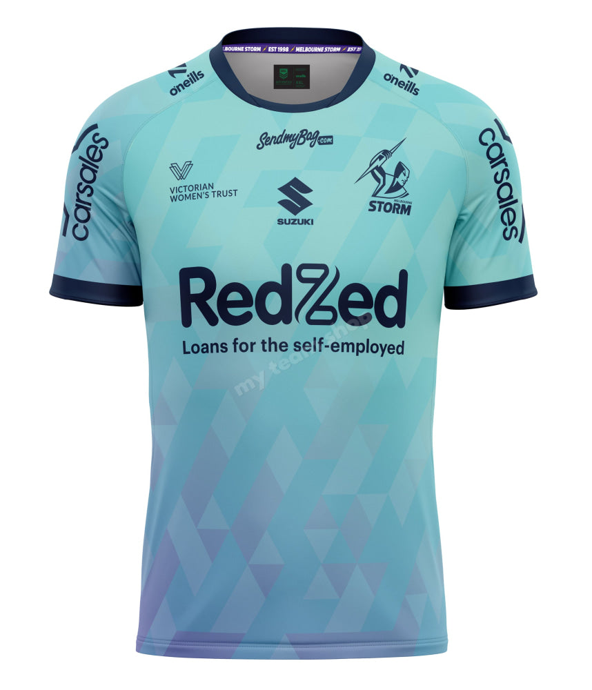 MELBOURNE STORM 2025 NRL WOMENS IN LEAGUE TEE - WOMENS NRL Women in League Tee