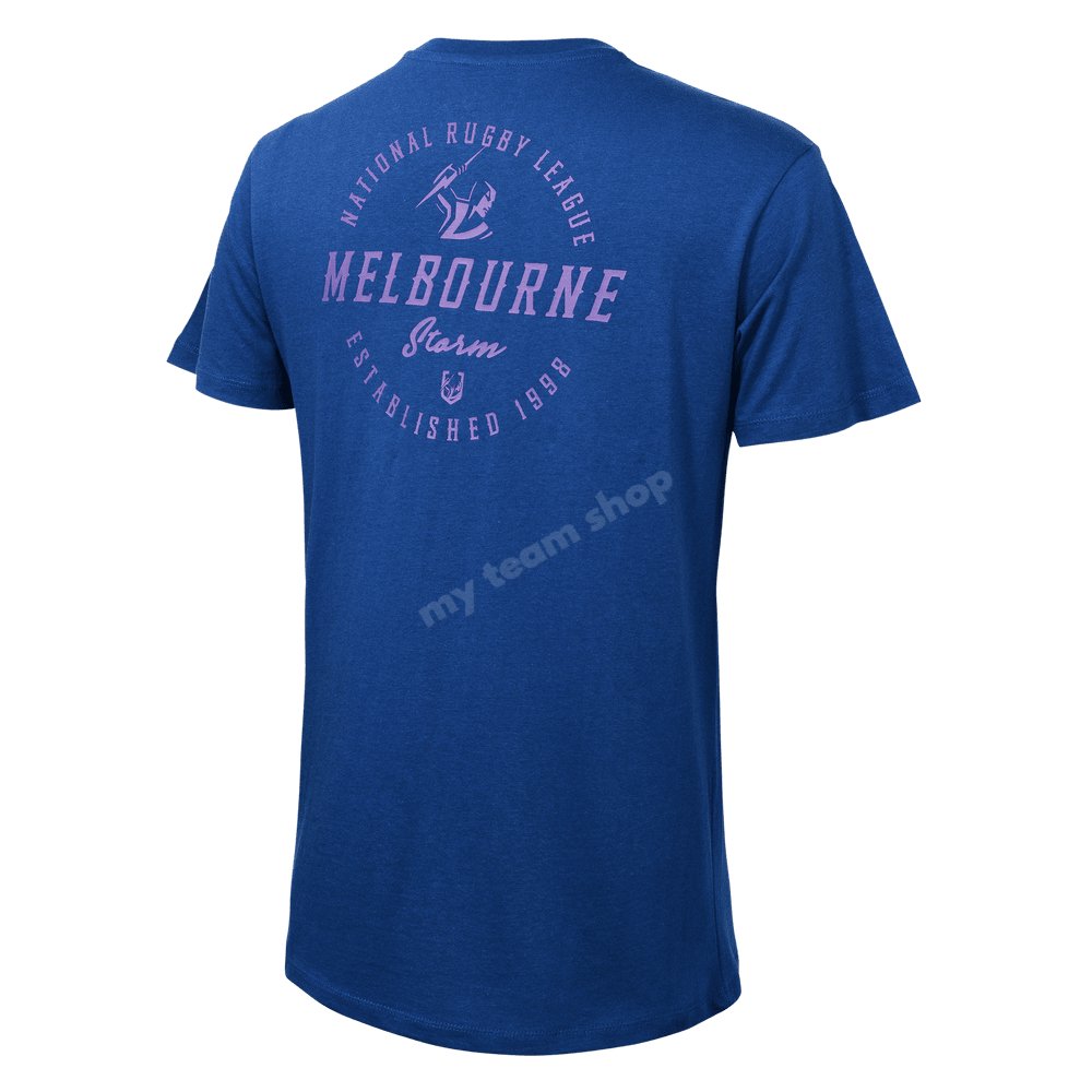 Melbourne Storm NRL Back Print T-Shirt Shirts & Tops