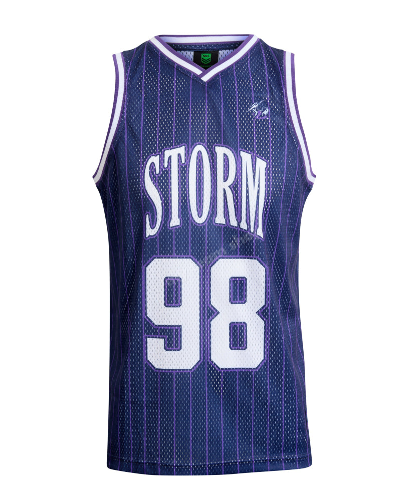 Melbourne Storm NRL Basketball Singlet | My Team Shop