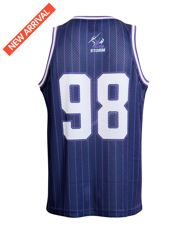 MELBOURNE STORM NRL ADULT BASKETBALL SINGLET NRL Basketball Singlet