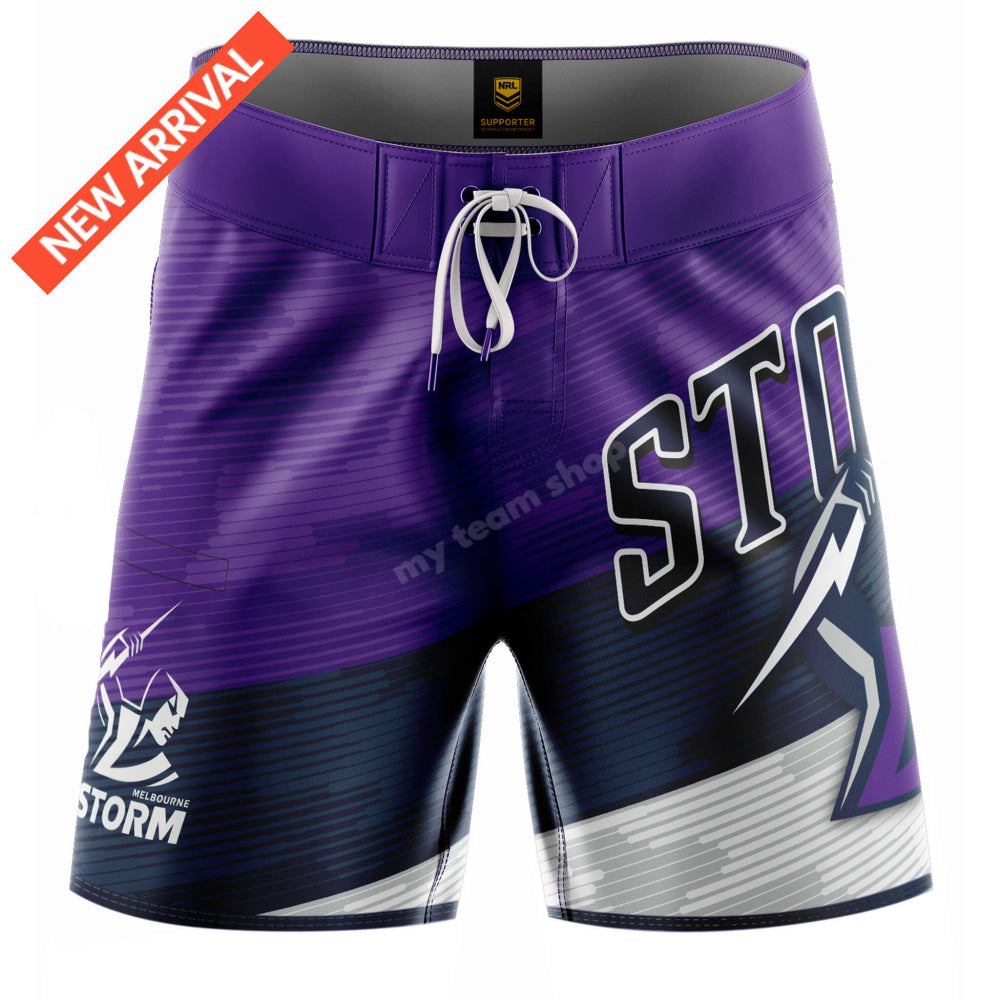 Melbourne Storm Nrl ’Barrel’ Board Shorts Board Shorts