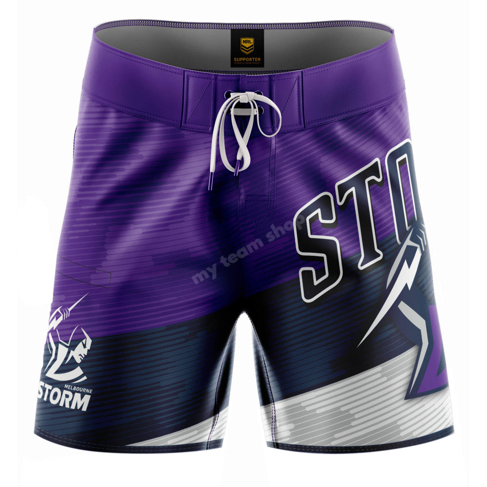 Melbourne Storm Nrl ’Barrel’ Board Shorts Board Shorts