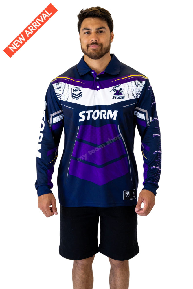 MELBOURNE STORM NRL ’CYBER’ FISHING SHIRT NRL Fishing Shirt