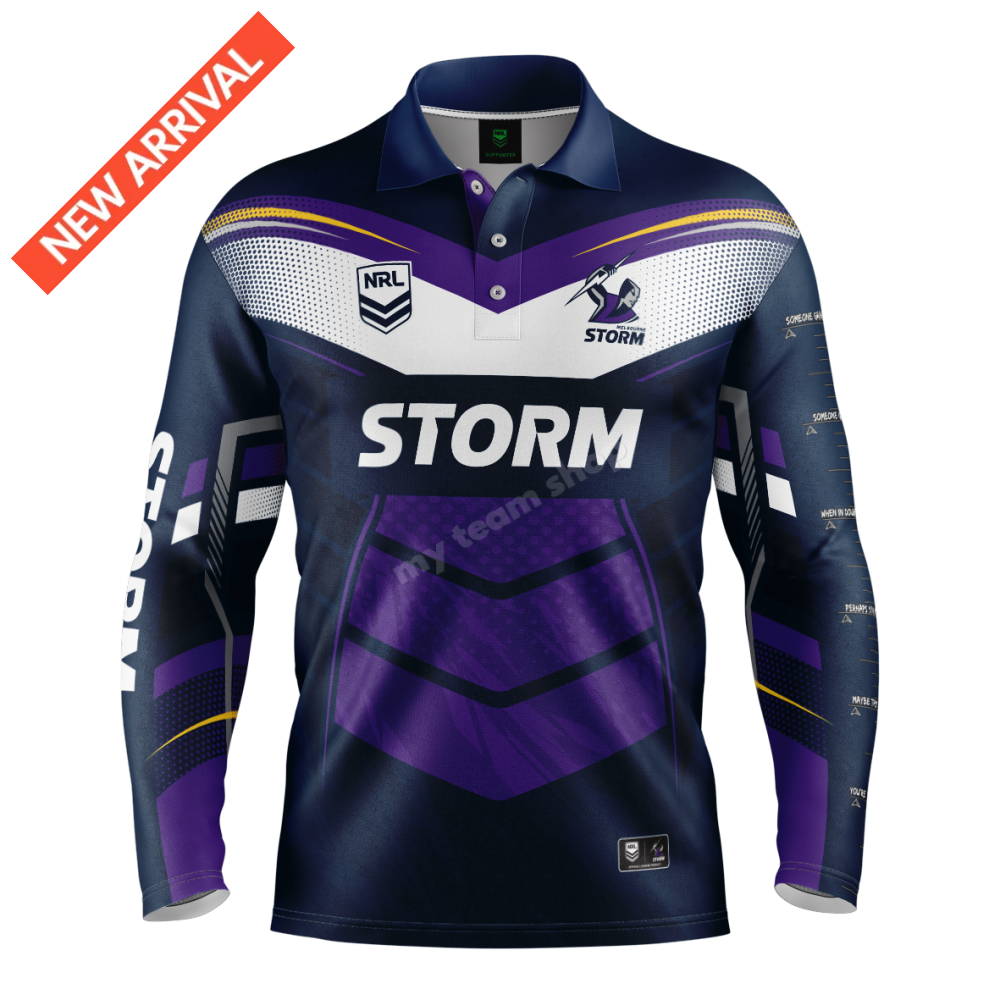 MELBOURNE STORM NRL ’CYBER’ FISHING SHIRT NRL Fishing Shirt