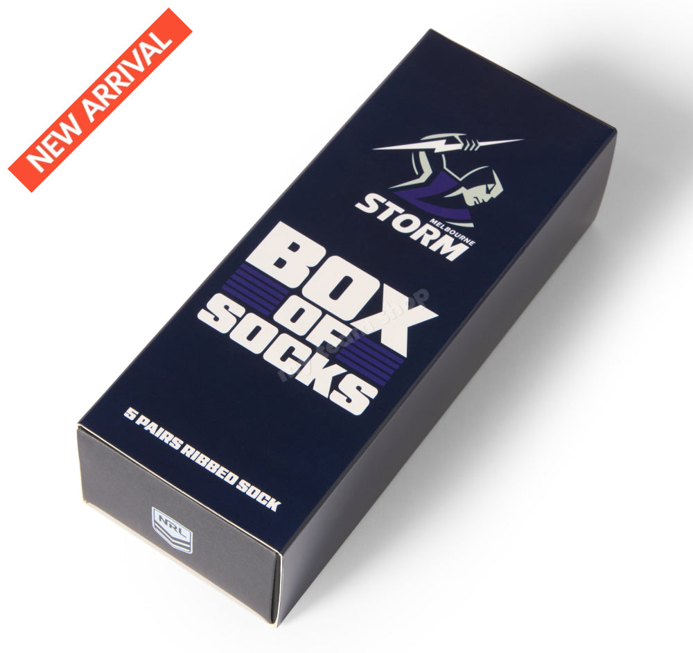 MELBOURNE STORM NRL EVERYDAY BOX OF SOCKS NRL Everyday Socks