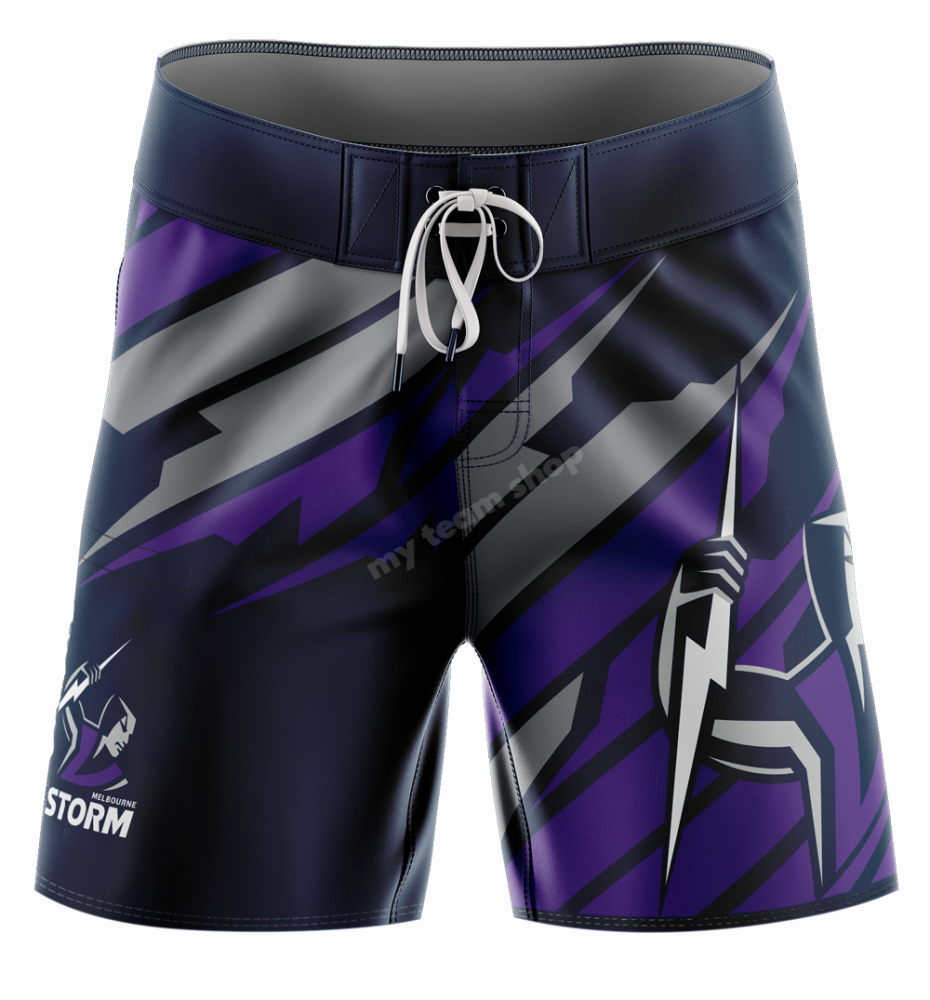 NRL (Mens) Supporter Shorts (Melbourne Storm)