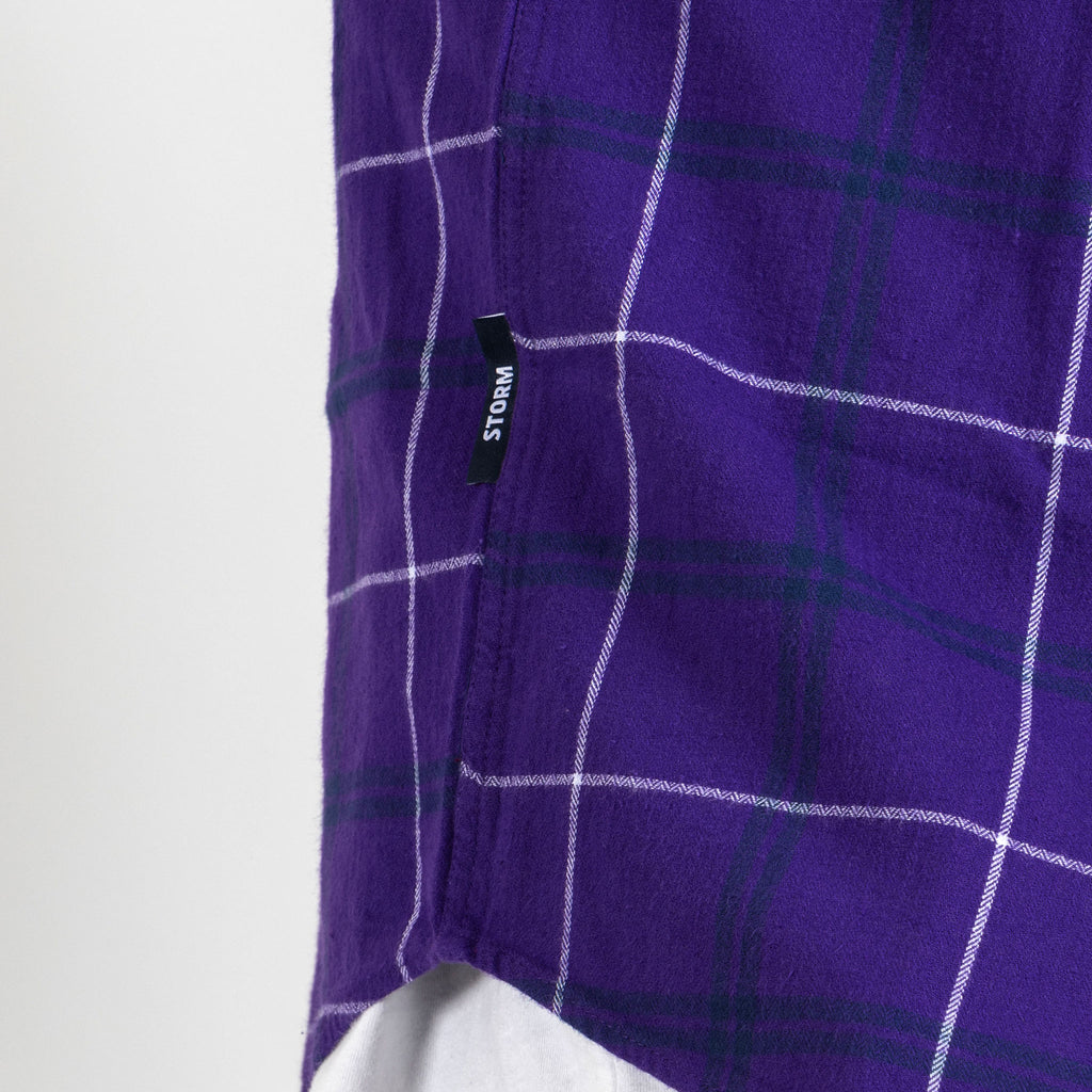 Melbourne Storm Nrl ’Mustang’ Flannel Shirt Logo Tag
