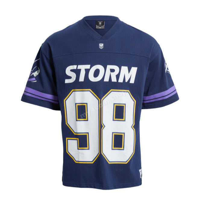 Melbourne Storm Nrl Oversized Gridiron T-Shirt Gridiron Shirt