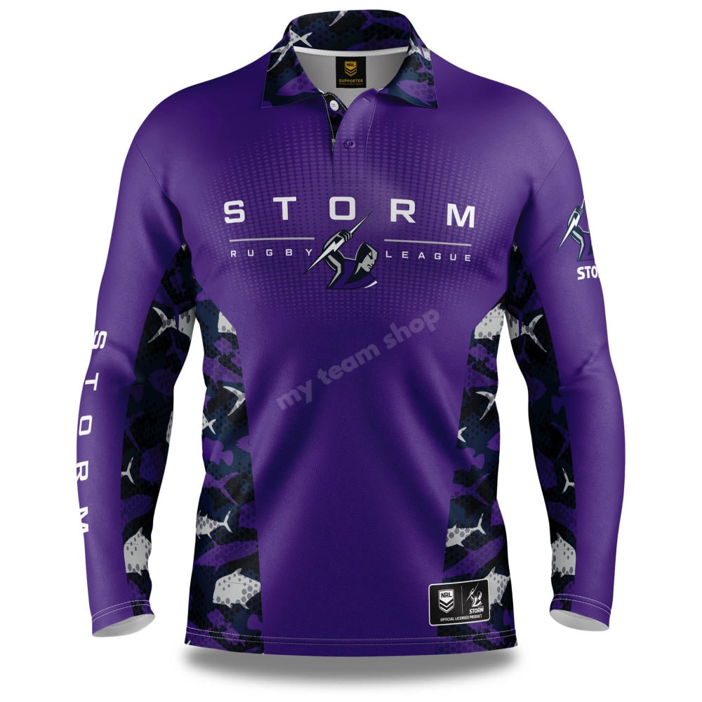 Buy Official Melbourne Storm NRL Reef Runner Fishing Shirt – My