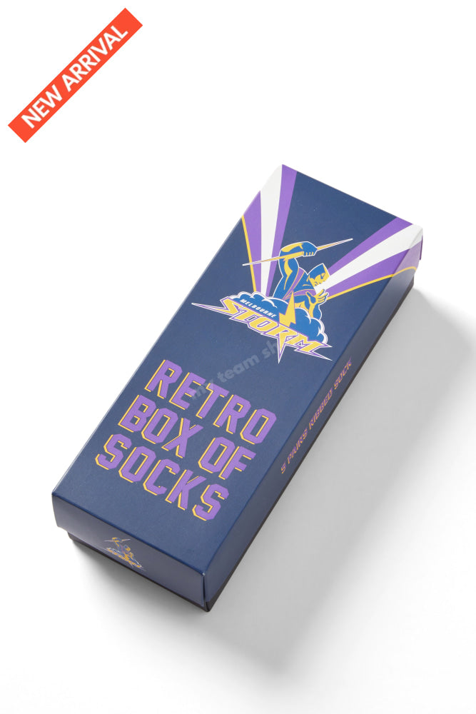 Melbourne Storm Nrl Retro Box Of Socks Retro Socks