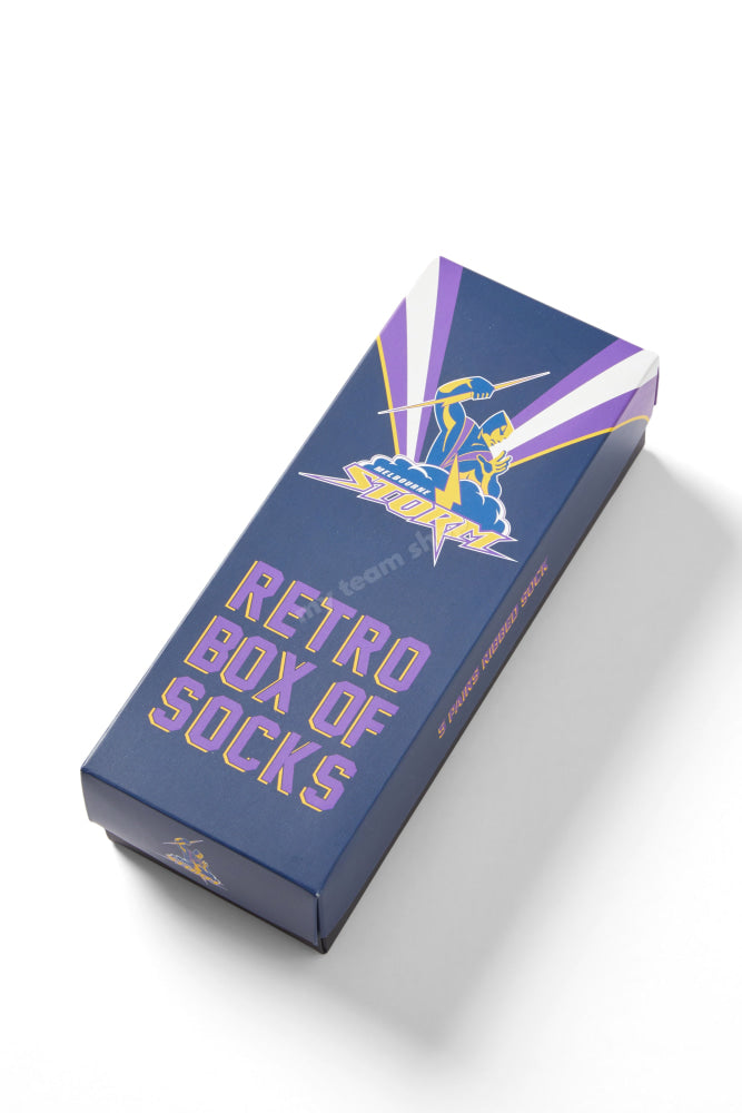 Melbourne Storm Nrl Retro Box Of Socks Retro Socks