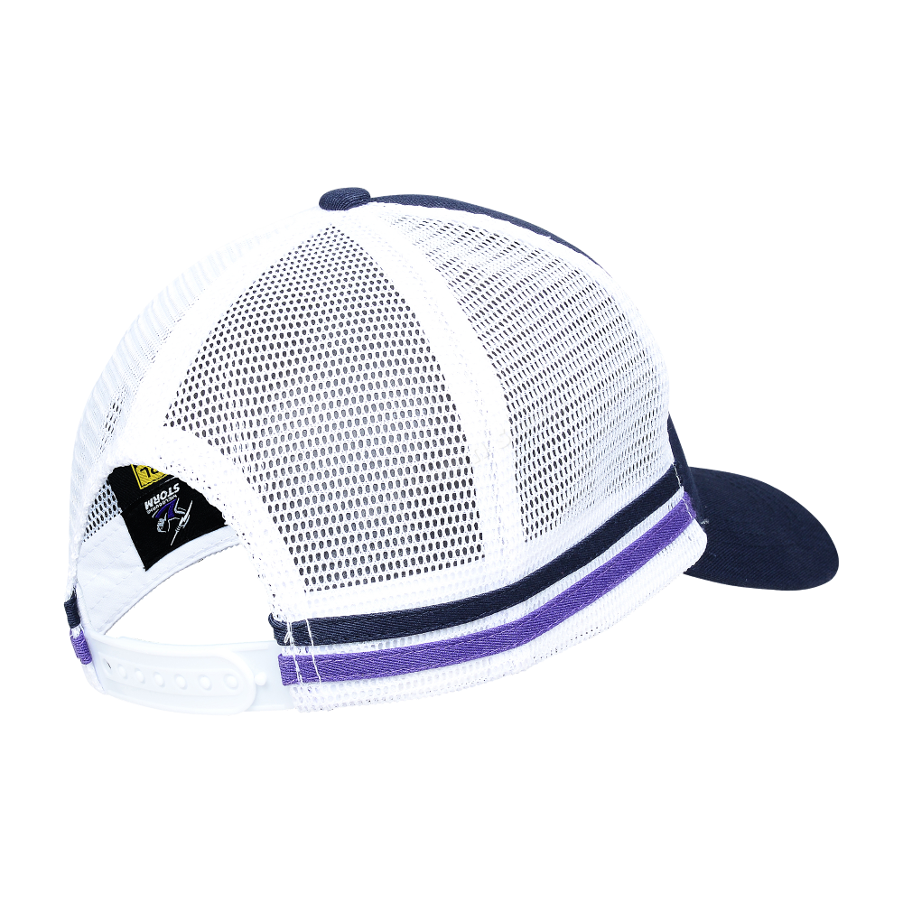 Melbourne Storm Nrl Stripe Trucker Caps Headwear