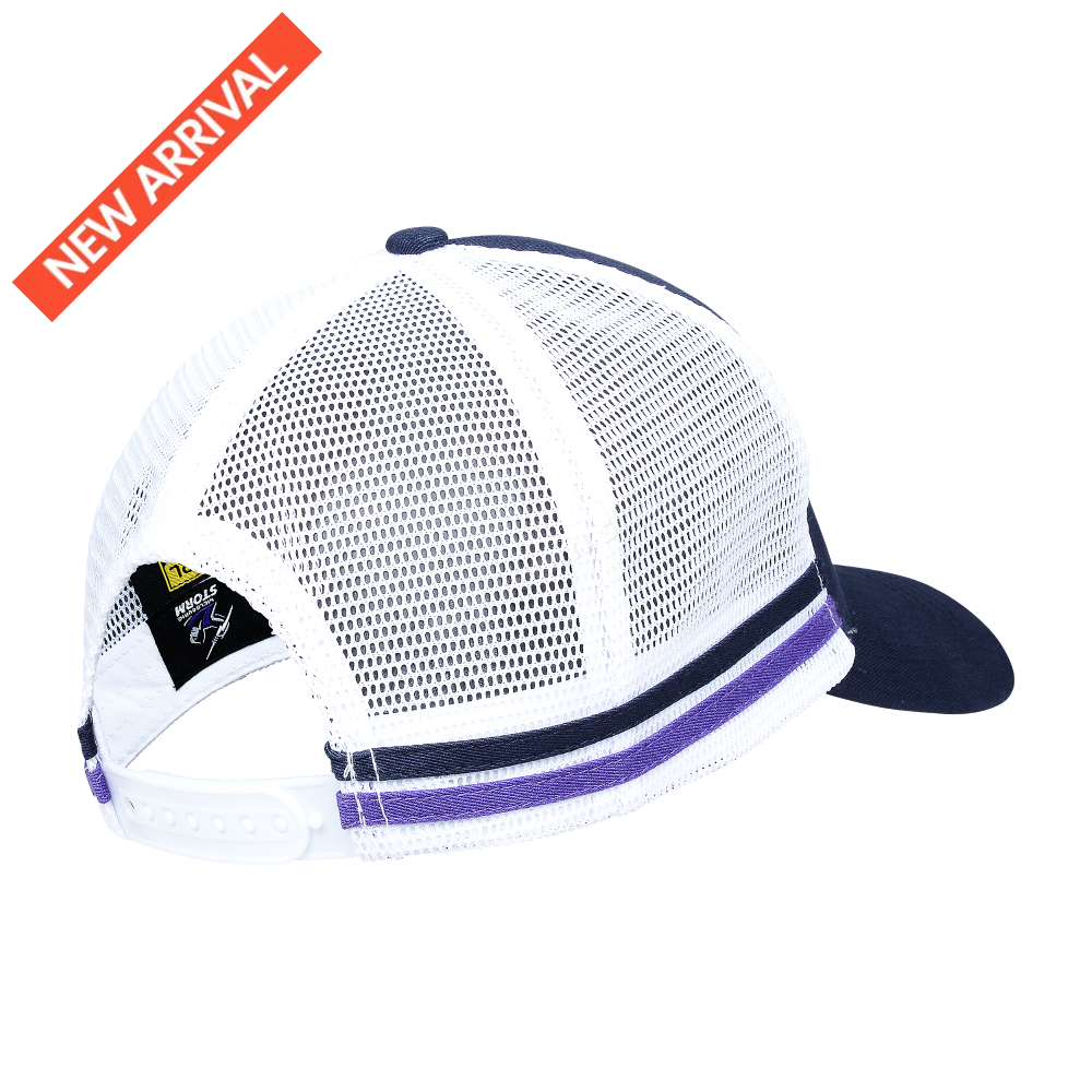 Melbourne Storm Nrl Stripe Trucker Caps Headwear