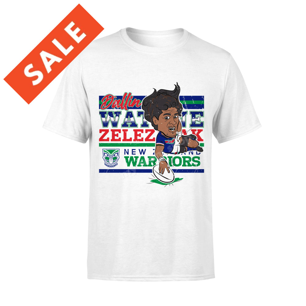 New Zealand Warriors Dallin Watene Zelezniak Nrl Caricature Tee Caricature Tee