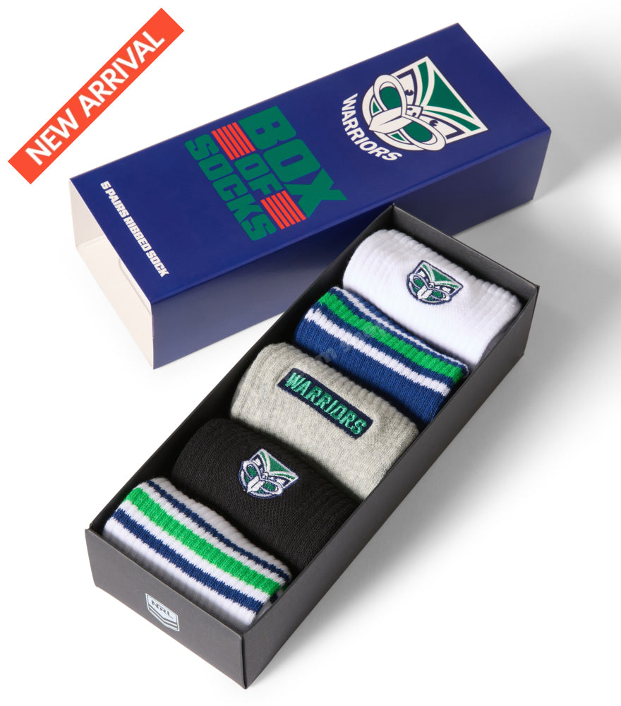NEW ZEALAND WARRIORS NRL EVERYDAY BOX OF SOCKS NRL Everyday Socks