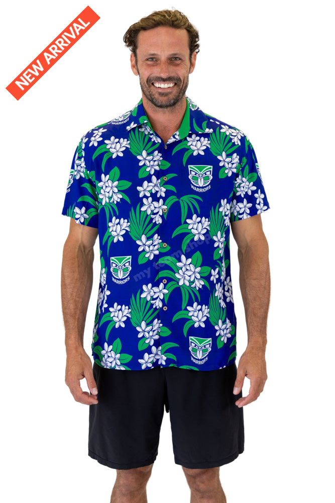 NEW ZEALAND WARRIORS NRL ’’REEF’’ HAWAIIAN SHIRT NRL Hawaiian Shirt