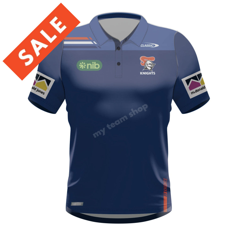 Newcastle Knights 2024 NRL Mens Media Polo Media Polo