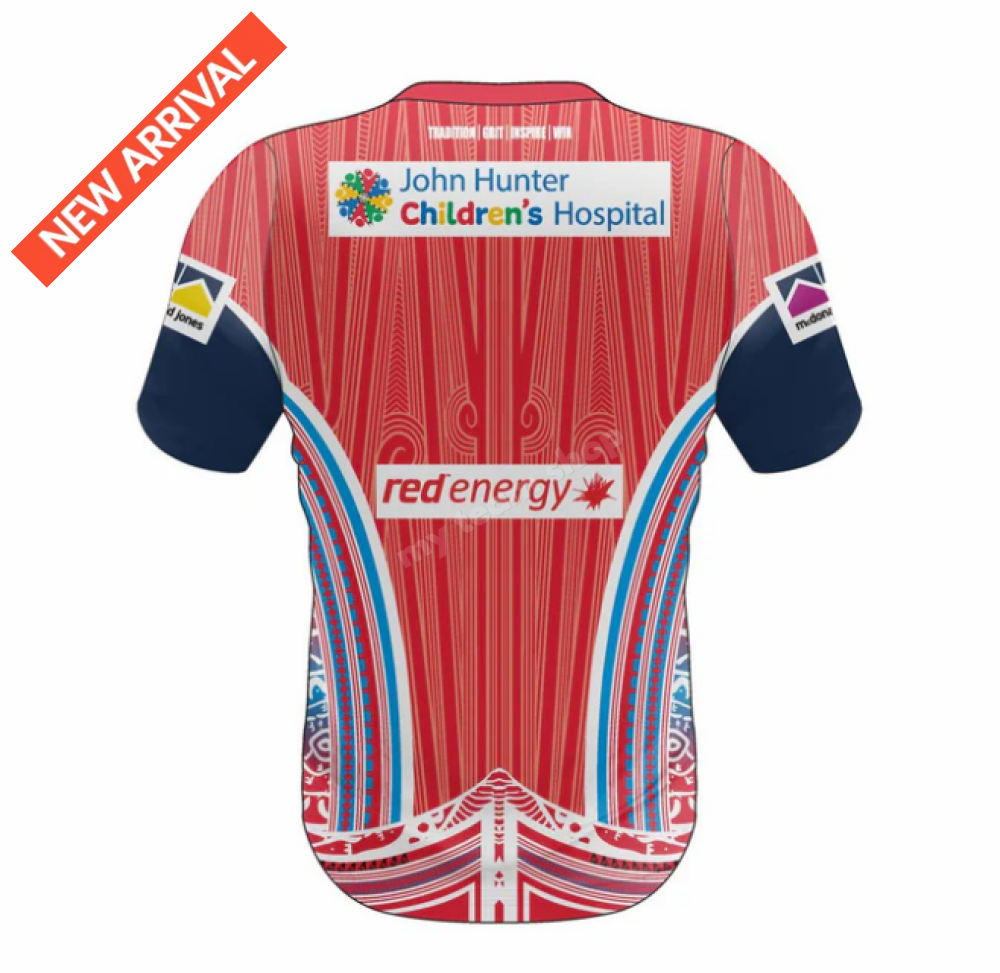 NEWCASTLE KNIGHTS 2025 NRL MULTICULTURAL WARM UP TEE NRL Warm Up Tee