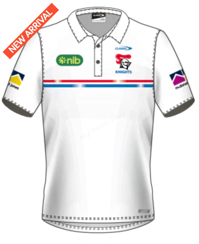 Newcastle Knights 2025 Nrl Players Polo Media Polo