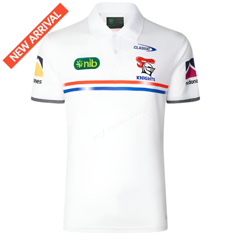 Newcastle Knights 2025 Nrl Players Polo Media Polo