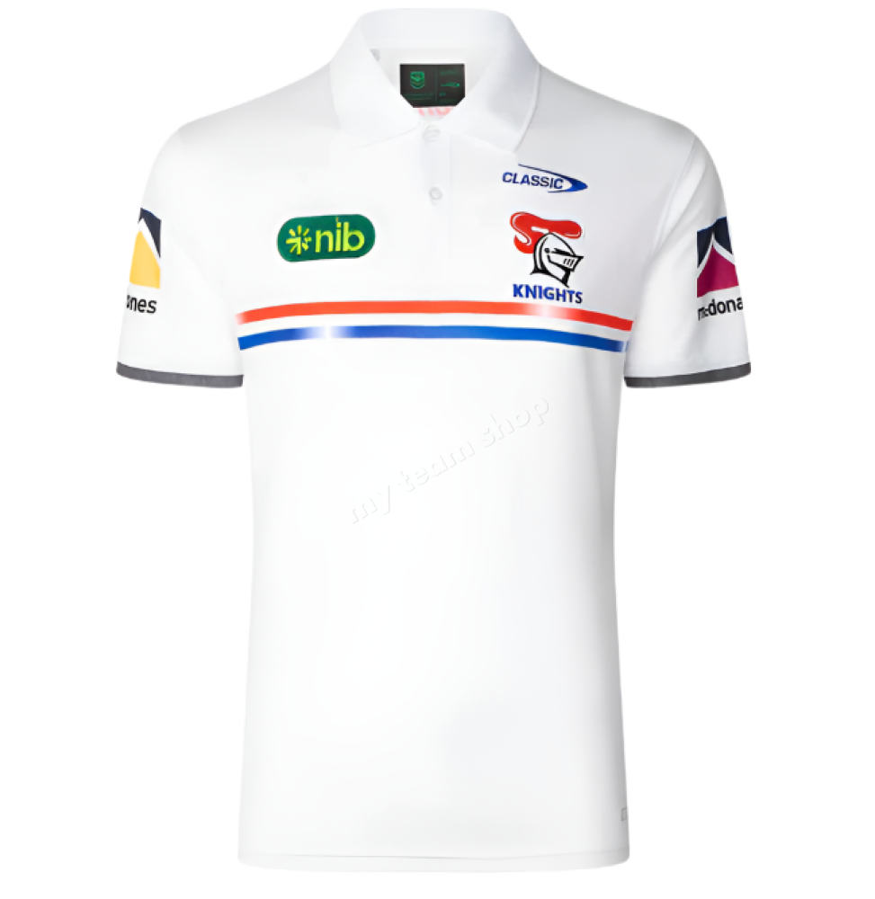 Newcastle Knights 2025 Nrl Players Polo Media Polo