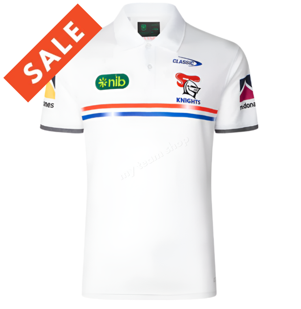 Newcastle Knights 2025 Nrl Players Polo Media Polo