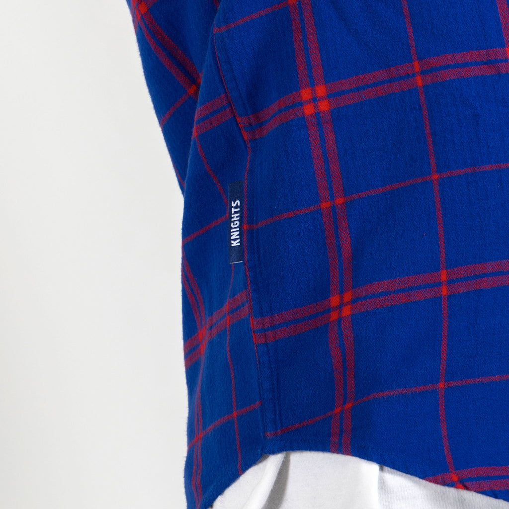 Newcastle Knights Nrl ’Mustang’ Flannel Shirt Logo Tag
