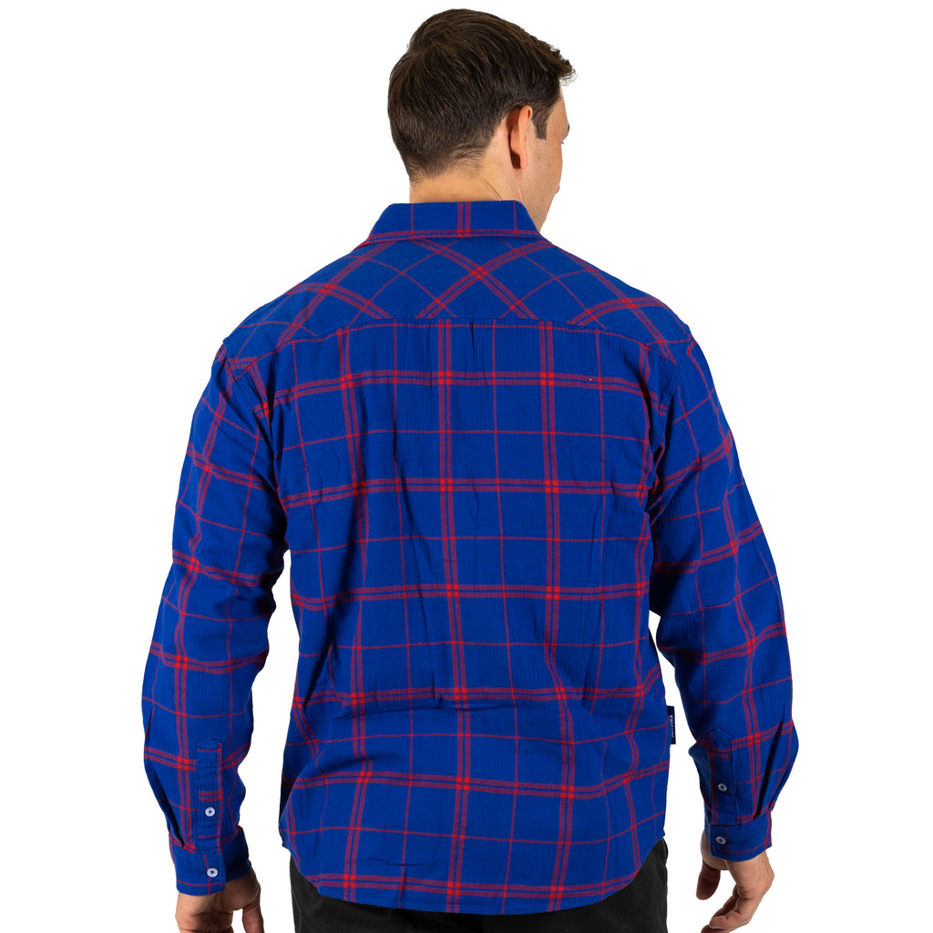 Newcastle Knights Nrl ’Mustang’ Flannel Shirt Model Back