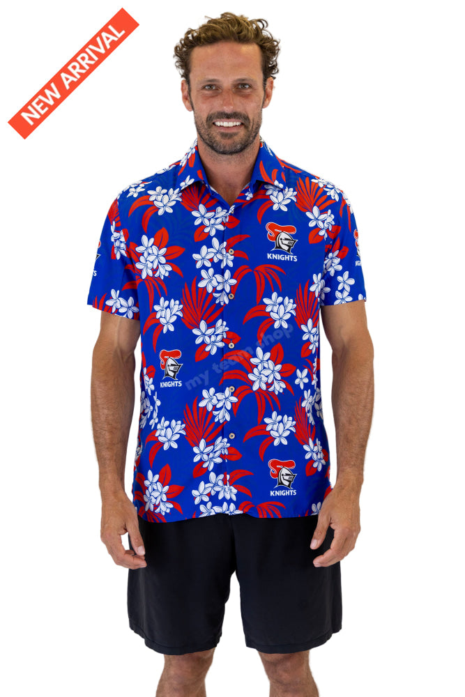 NEWCASTLE KNIGHTS NRL ’’REEF’’ HAWAIIAN SHIRT NRL Hawaiian Shirt