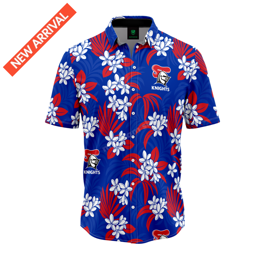 NEWCASTLE KNIGHTS NRL ’’REEF’’ HAWAIIAN SHIRT NRL Hawaiian Shirt