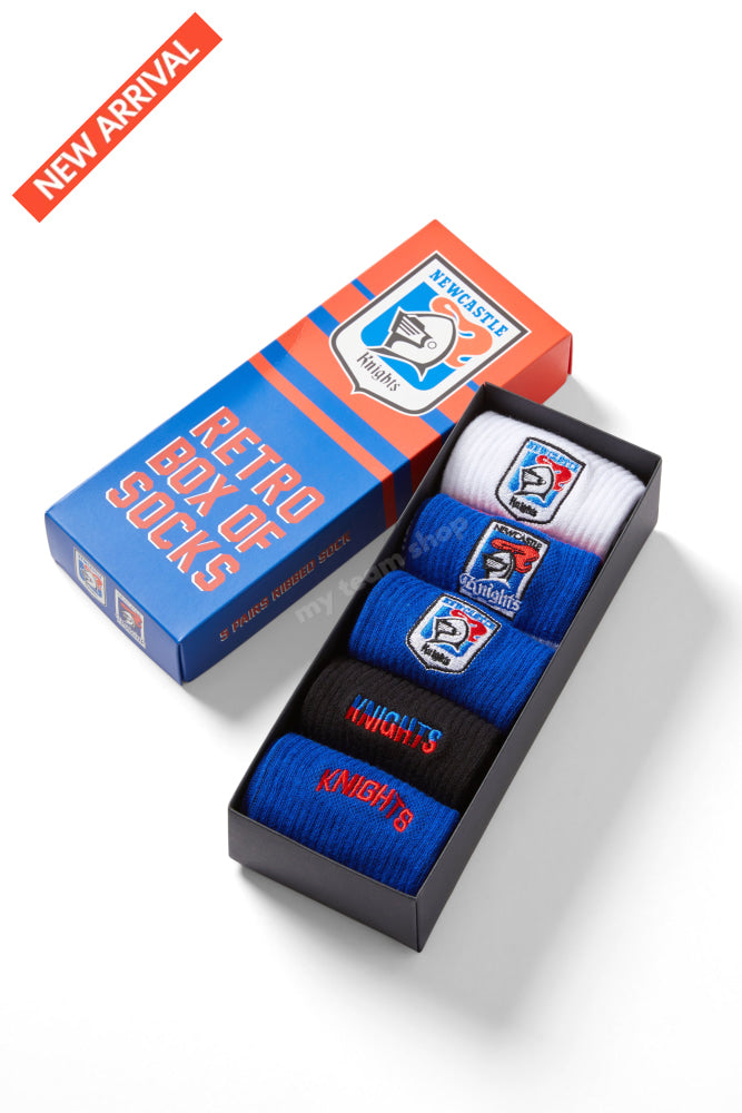 Newcastle Knights Nrl Retro Box Of Socks Retro Socks