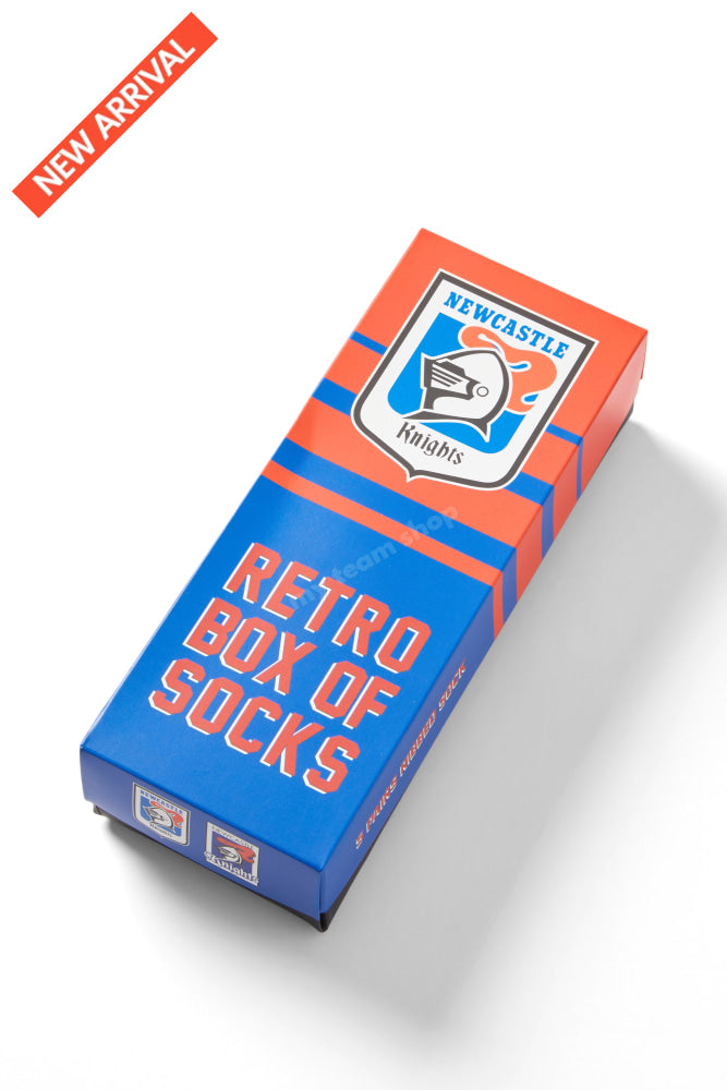 Newcastle Knights Nrl Retro Box Of Socks Retro Socks