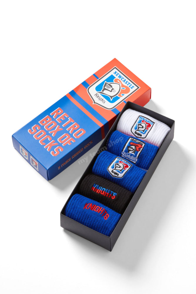 Newcastle Knights Nrl Retro Box Of Socks Retro Socks