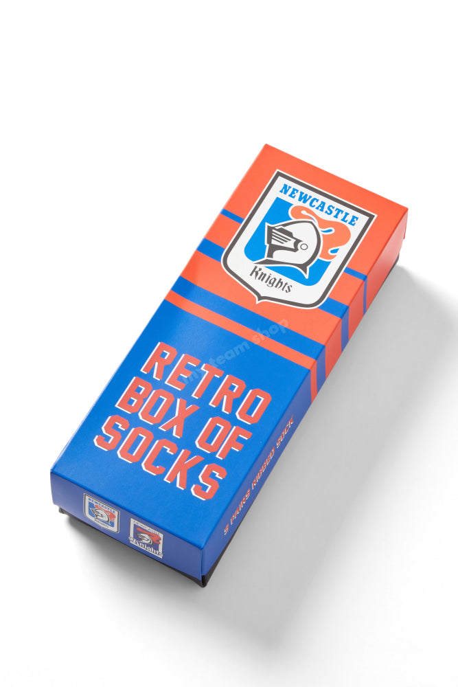 Newcastle Knights Nrl Retro Box Of Socks Retro Socks