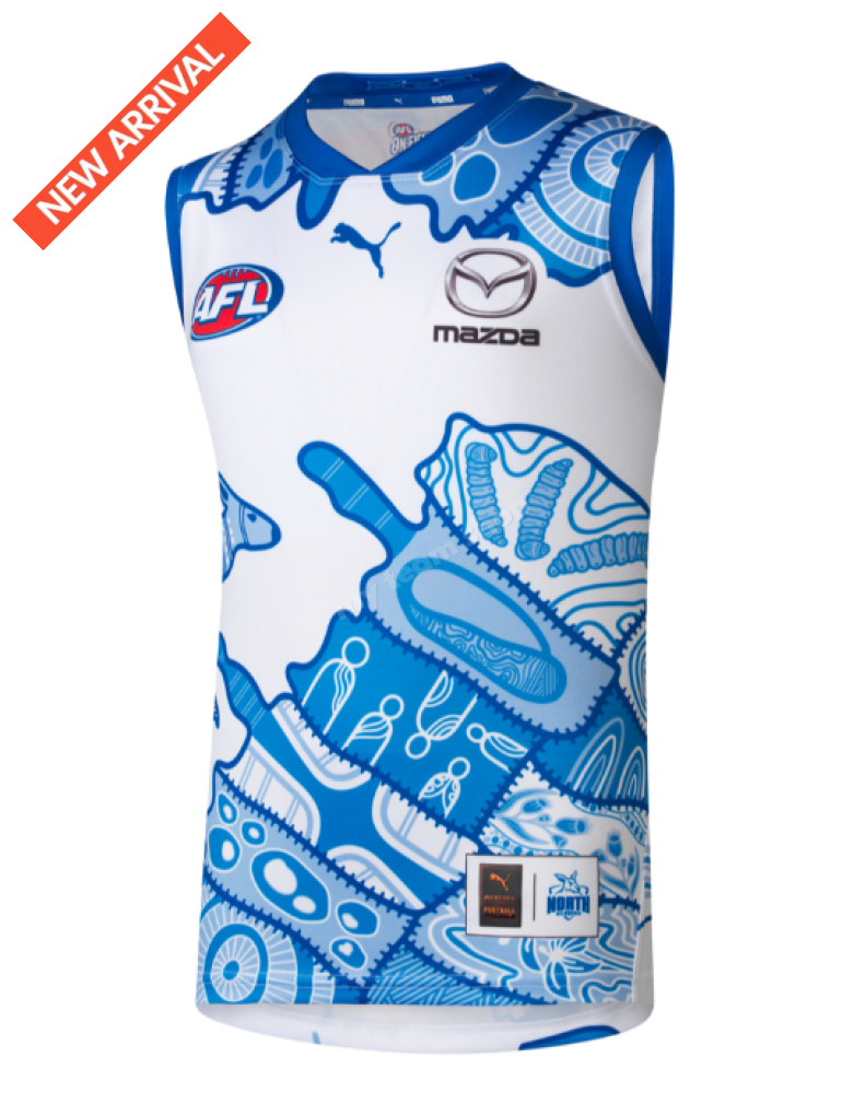 NORTH MELBOURNE KANGAROOS 2025 AFL INDIGENOUS GUERNSEY NRL Replica Jersey