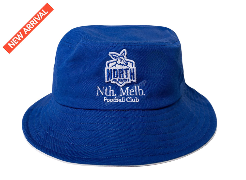 NORTH MELBOURNE KANGAROOS AFL CREST BUCKET HAT AFL Headwear